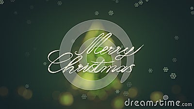 Blurred christmas tree and handwritten holiday greetings 3D render Stock Photo