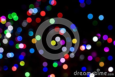 Blurred Christmas Tree Lights Stock Photo