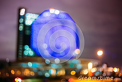 Blurred Colorful Bokeh Background With Defocused Stock Photo