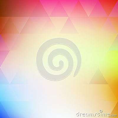 Blurred colorful pattern with triangles. Vector Stock Photo