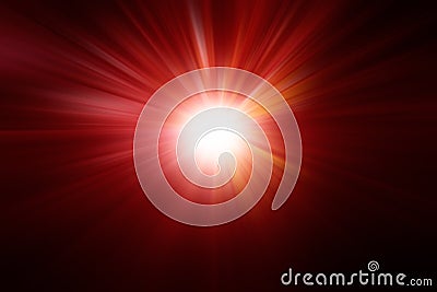 Blurred composition with radial light rays flash ligh Stock Photo