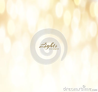 Blurred light bokeh holiday background. Vector eps10. Vector Illustration