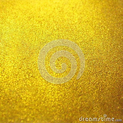 Blurred gold golden metal glitter surface background texture Stock Photo