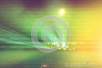 Blurred lights on stage, abstract image of concert Stock Photo