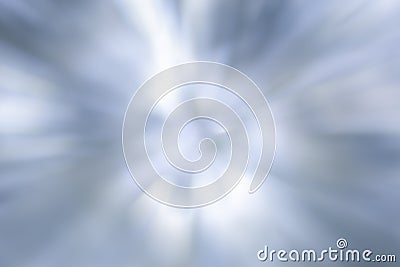 Blurred lights white, gray, blue background. Abstract soft explosion effect. Centric motion pattern Stock Photo