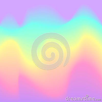 Blurred liquid electric wavy holographic futuristic abstract soft vibrant colors flow blend gradient background Vector Illustration