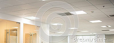 Blurred office ceiling wide space Stock Photo