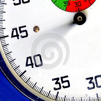 Blurred secondhand on stopwatch temous fugit Stock Photo