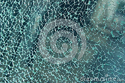 Blurred shot of broken glass. Broken window background. Stock Photo