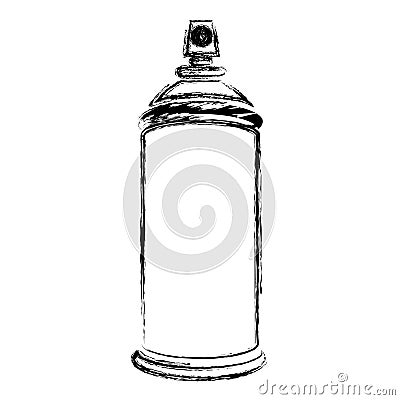 blurred silhouette aerosol spray bottle can icon Cartoon Illustration