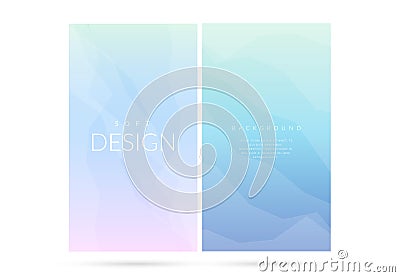 Blurred soft color gradient vertical background set Vector Illustration