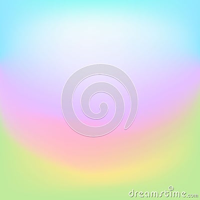 Blurred soft colorful easter spring fresh smooth pink blue green yellow white colors smooth gradient flow texture background Vector Illustration