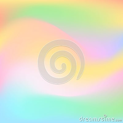 Blurred soft colorful easter spring fresh smooth pink blue green yellow white colors smooth wavy gradient flow texture background Vector Illustration