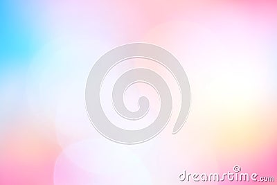 Blurred soft pink blue gradient colorful light shade bokeh background, abstract pastel soft pink and blue color background Stock Photo