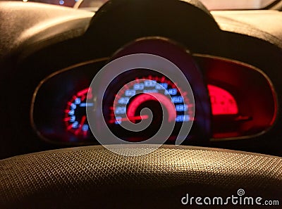 Blurred speedometer Stock Photo