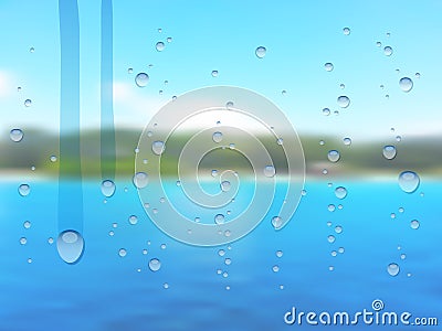 Blurred summer background Vector Illustration