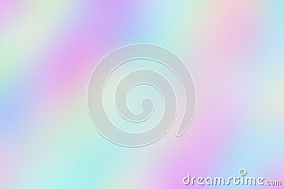 Blurred unclear iridescent background of smooth holographic paper. Stock Photo