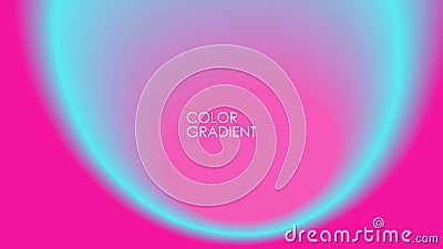 Blurred vibrant fluid stain. Abstract background with bright color gradient shape for creative graphic design. Vector Illustration