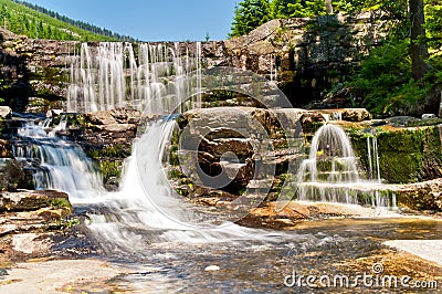 Blurred waterfall cascade Stock Photo