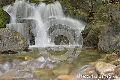 Blurred waterfall Stock Photo