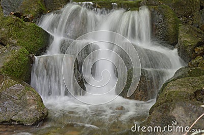 Blurred waterfall Stock Photo