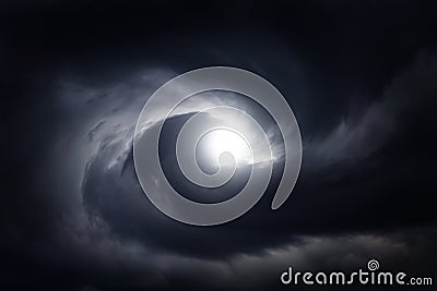 Blurred Whirlwind in the Clouds Stock Photo