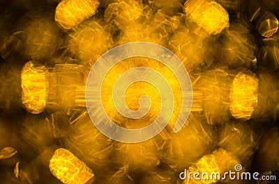 Blurred yellow lights background Stock Photo