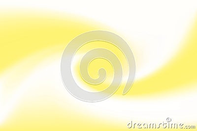 Blurred yellow and white colors soft twist wave bright effect for background, illustration gradient in water color art swirl soft Vector Illustration