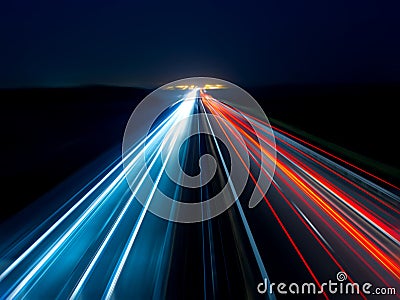 Blurry abstract photo of the lights of cars Stock Photo