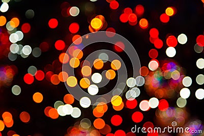 Blurry Christmas lights Stock Photo