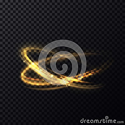 Blurry circles or ovals, fading sparkles motion Vector Illustration