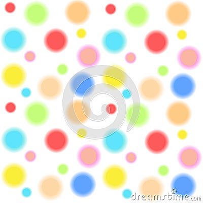 blurry colorful circle pattern background, childish pattern Stock Photo