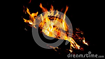 Blurry fire with slow speed Stock Photo