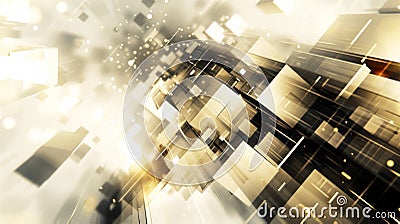 A blurry image of a computer generated abstract background with squares, AI Stock Photo