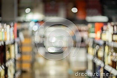 Blurry liquor store Stock Photo