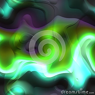Blurry neon gradient glitch abstract artistic texture background. Wavy irregular bleeding dye seamless pattern. Digital Stock Photo