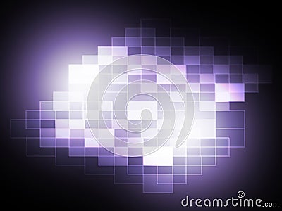 Blurry Pixel Light Spot Means Creativity And Diffusion Stock Photo