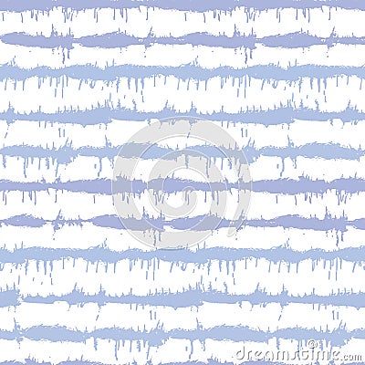 Blurry shibori striped tie dye background. Seamless pattern irregular stripe on bleached resist white background Vector Illustration