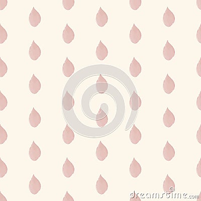 Blush raindrop polka watercolor ivory background design Vector Illustration