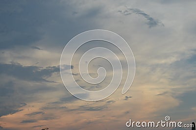 blushing red clouds and blue-blue in the afternoon around Amazon Stock Photo