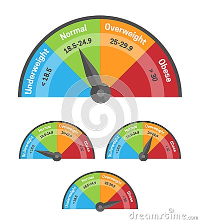 BMI Body Mass Index Chart Vector Illustration