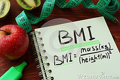 BMI body mass index Stock Photo