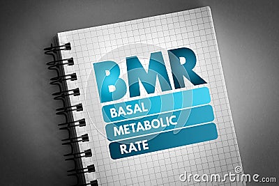 BMR - Basal Metabolic Rate acronym Stock Photo