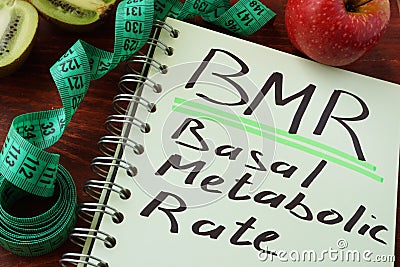 BMR Basal metabolic rate Stock Photo