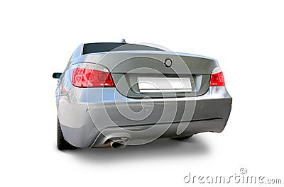 BMW 5 car back view Stock Photo