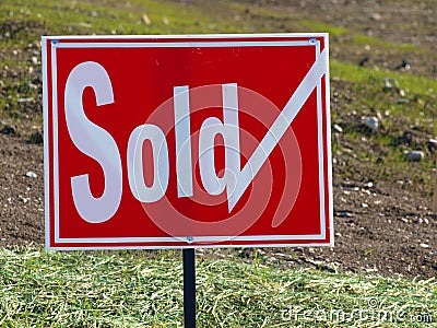 A New Subdivision Opened For Lot Sales Stock Photo