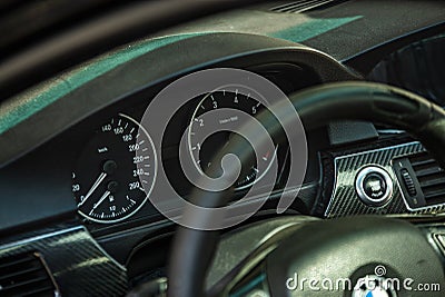 Bmw dashboard interior 8 Editorial Stock Photo