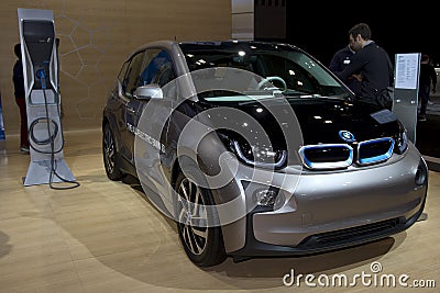 BMW i3 at the annual International auto-show, February 8, 2014 in Chicago, IL Editorial Stock Photo