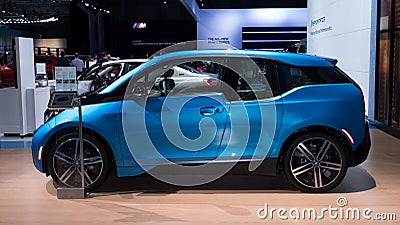 BMW i3shown at the New York International Auto Show 2017 Editorial Stock Photo