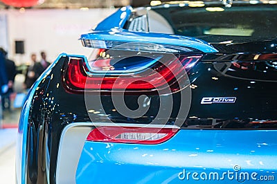 BMW i8 at the Singapore Motorshow 2015 Editorial Stock Photo